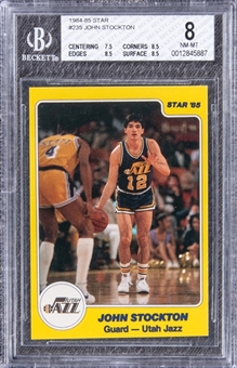 1984-85 Star #235 John Stockton Rookie Card - BGS NM-MT 8